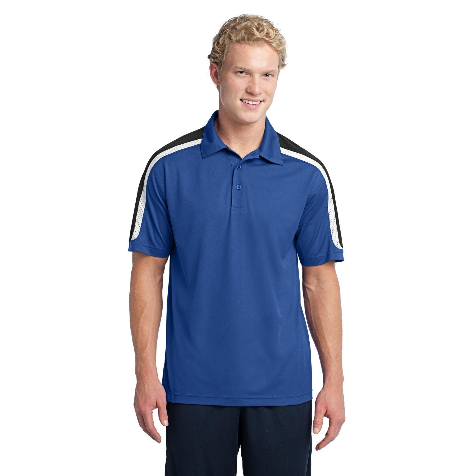 Sport-Tek-Sport-Tek® Tricolor Shoulder Micropique Sport-Wick® Polo. ST658-MedTech-5